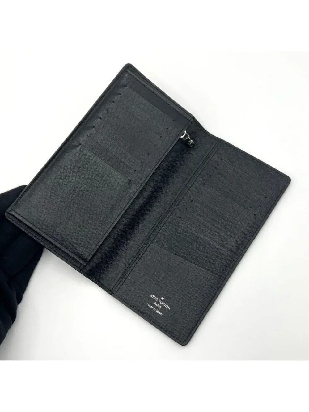 Louis Vuitton Epi Portefeuille Brazza Wallet Black Business